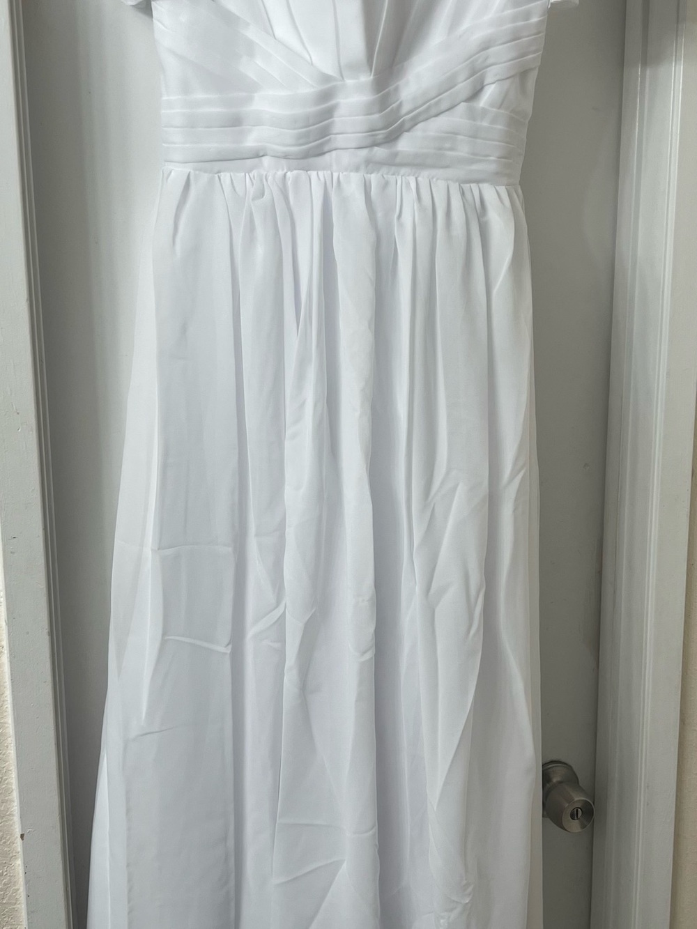 & Other Stories White Girls' Pleated Waist A‑Line Dress